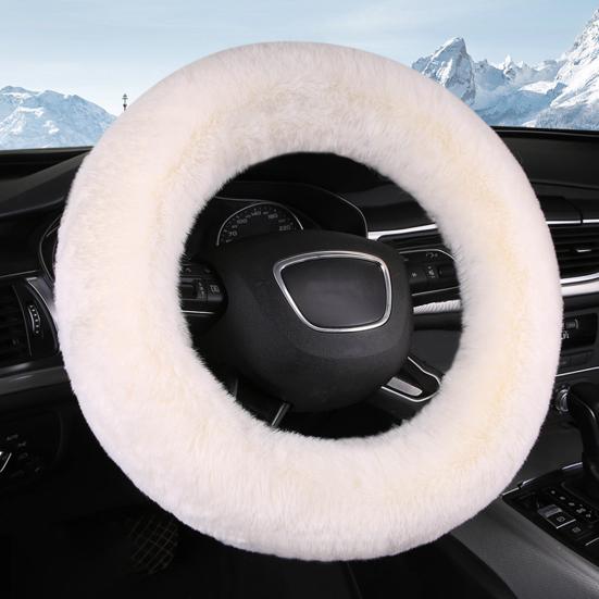 Чехол на руль автомобиля мягкий пушистый теплый чехол на руль зимний плюш авто аксессуары