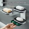 Мыльница Двухслойная Мыльница для душа с Сильной Присоской Легко Устанавливается Без Сверления Настенная Мыльница