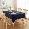 Modern Simple Solid Color Cotton Washed Cotton Fringed Coffee Table Tablecloth Dining Table Cloth