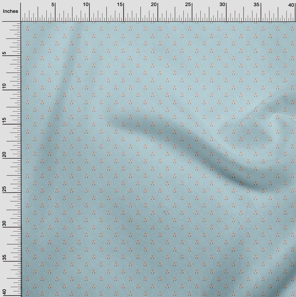 oneOone Ткань Cotton Flex Light Blue с азиатской тематикой, японский швейный материал, ткань с принтом, по ярдам, 40 дюймов