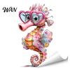 Non-damaging Glass Sticker under The Sea Mermaid Window Clings Ocean Animal Whale Turtle Octopus Static Cling Decal Seahorse Anti-Collision