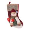 Staircase Stocking Hanger Non-woven Fabric Stocking Festive 18 Plush Christmas Stocking with 3d Santa Snowman Farmhouse Decor