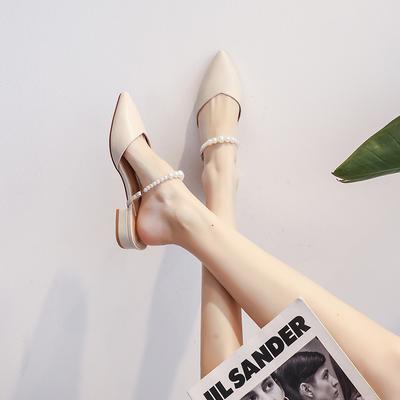 6374-17 Баотоу крутые тапочки женские 2025 супер огонь сандалии без каблука модные полушлепки женские для улицы