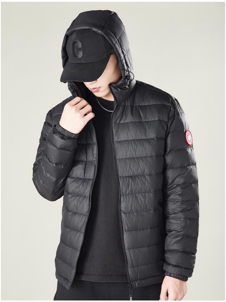 Мужская легкая пуховая куртка с капюшоном Canada Goose - Коллекция Осень/Зима 2025, Повседневная, Спортивная, Универсальная Мода.