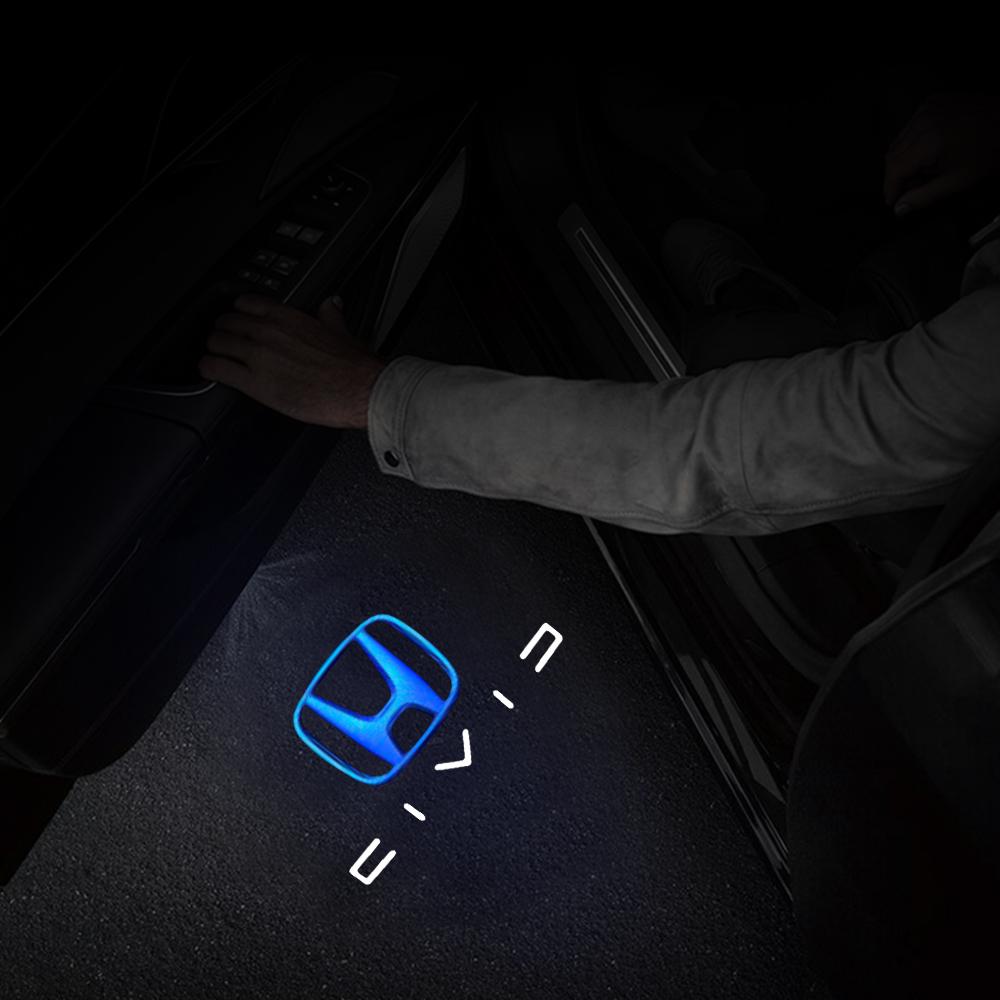 For Honda Acc02pcs/set For Honda Accord Odyssey Elysion CR-Z Spirior Auto Accessories Car Door Welcome Light Led HD Projector Lamp