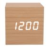LED Wood Clock Multifunctional Large Display 3 Brightness Eye Protection Portable Smart LED Digital Clock for Office