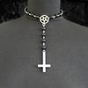 Five-Pointed Star and Inverted Cross Pendant Necklace