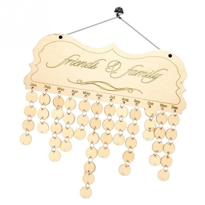 New DIY Calendar Wood Family And Friends Calendar Reminder Event Board Children Development Toys