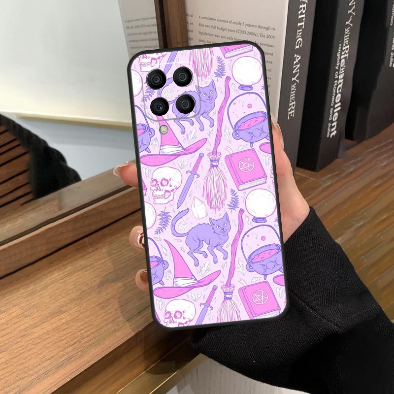 Witch Black Cat Case For Samsung Galaxy M13 M53 M51 M31 M11 M14 M34 M54 M12 M32 M52 M16 M36 M56 M15 M35 M55