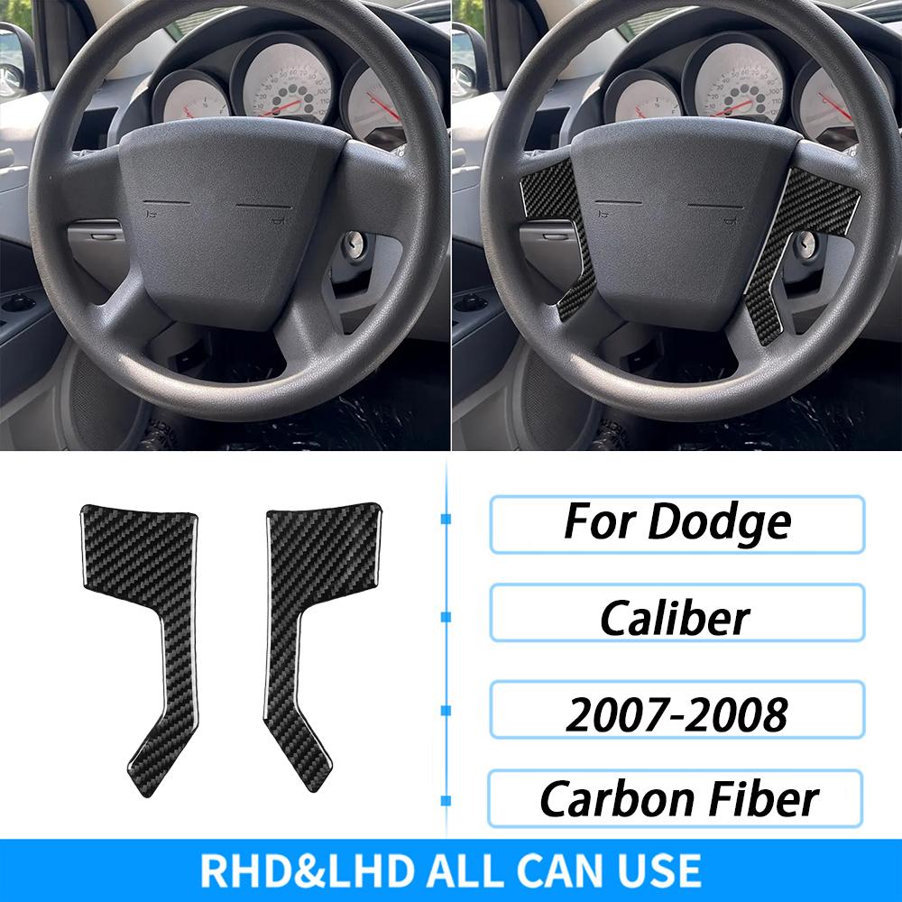 For Dodge Caliber 2007 2008 Carbon Fiber Inner Door Handle Panel Decorative Cover Car Interior Decoration Accessories Sticker