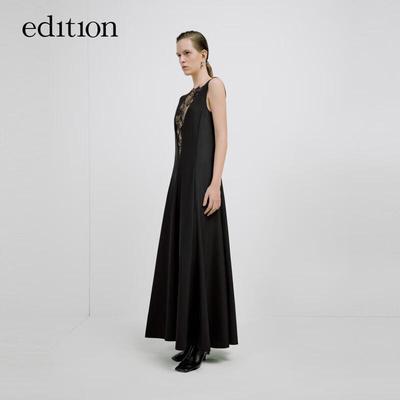 Платье А-силуэта Edition Elite с осенним кружевным пэчворком