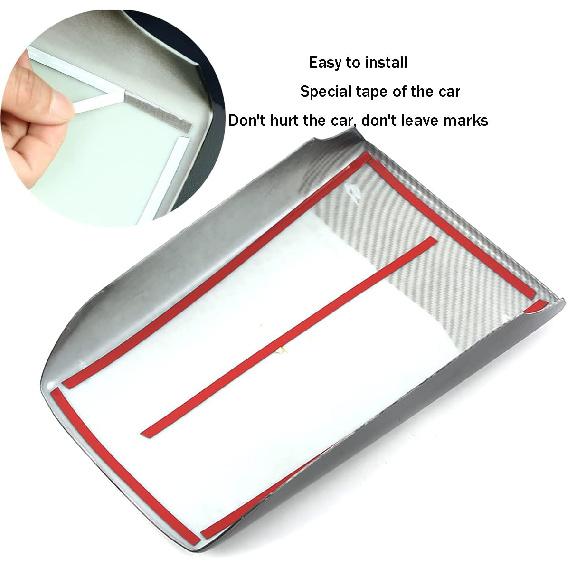 Car Accessories Fit for Honda Accord 10th Gen 2018-2022 Inner Armrest Box Cover Trim Center Console Protector Cap (Carbon Fiber Style) ABS 1 PC