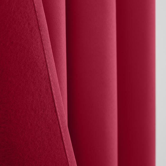 Set of 2 Thermal Blackout Curtains Chili Pepper 140 X 260 Cm