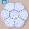 Abs Resin Semicircular Straight Hole Pearl Imitation Pearl Diy Mobile Phone Beauty Seven Grid Plum Blossom Box Mixed