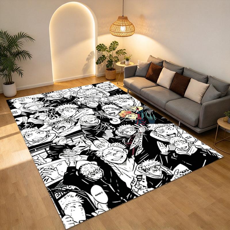 Jujutsu Kaisen Living Room Nonslip Area Rug Soft Carpet For Bedroom Game Playroom Sofa Office Home Decor Doormat Christmas Gift C926369