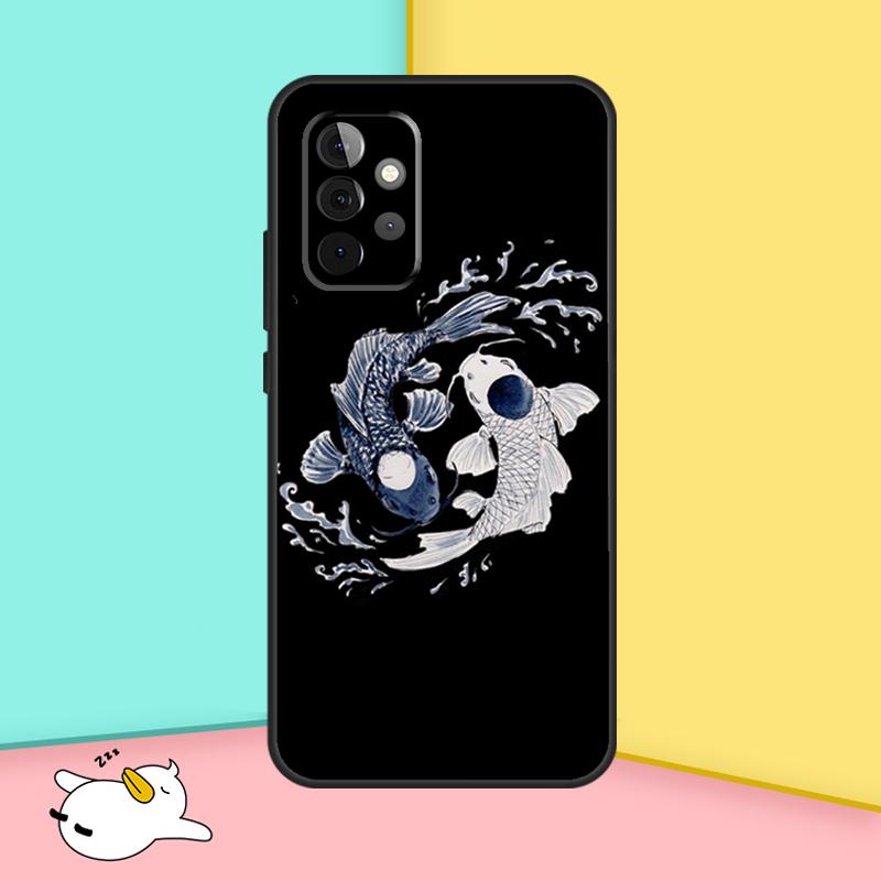 Чехол с изображением рыбы кои Инь-Ян для Samsung Galaxy A53 A33 A13 A12 A32 A52 A14 A34 A54 A15 A25 A35 A55 A71 A51