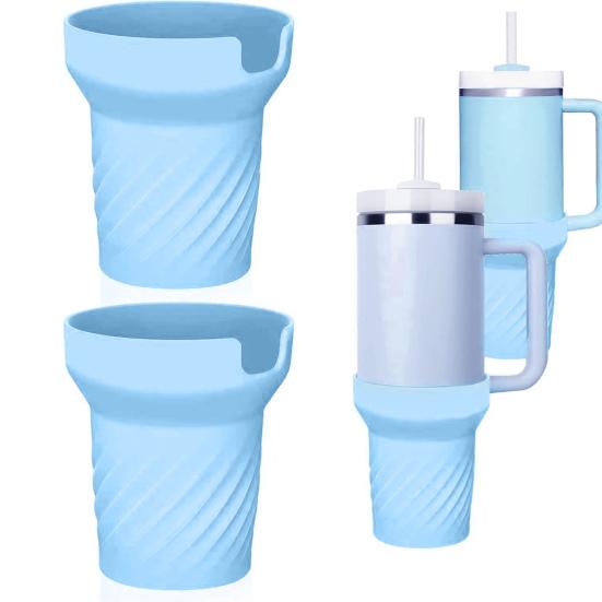 Силиконовый стакан на 40 унций, противоскользящий, шумопоглощающий, устойчивый к царапинам, дорожная бутылка для воды, нижний держатель, защитная крышка, аксессуары для стакана