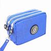 Fashion Portable Women Makeup Bag Coin Purse Three Zipped  Wallet Big Capacity Phone Pouch