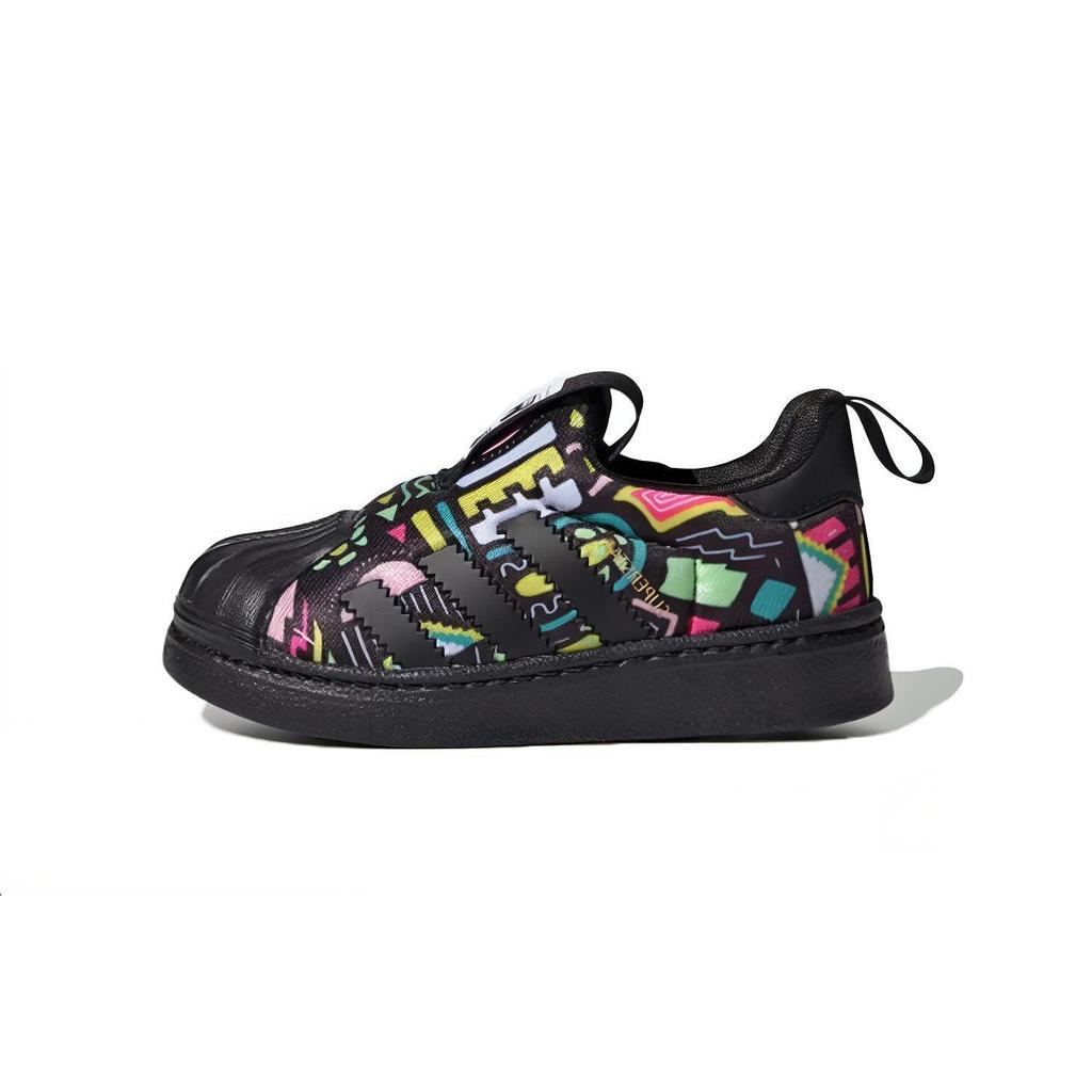 adidas Originals Superstar 360 I Устойчивые к истиранию Низкие Скейтбордические Кроссовки Черный Желтый Розовый Для Младенцев и Малышей EE8389