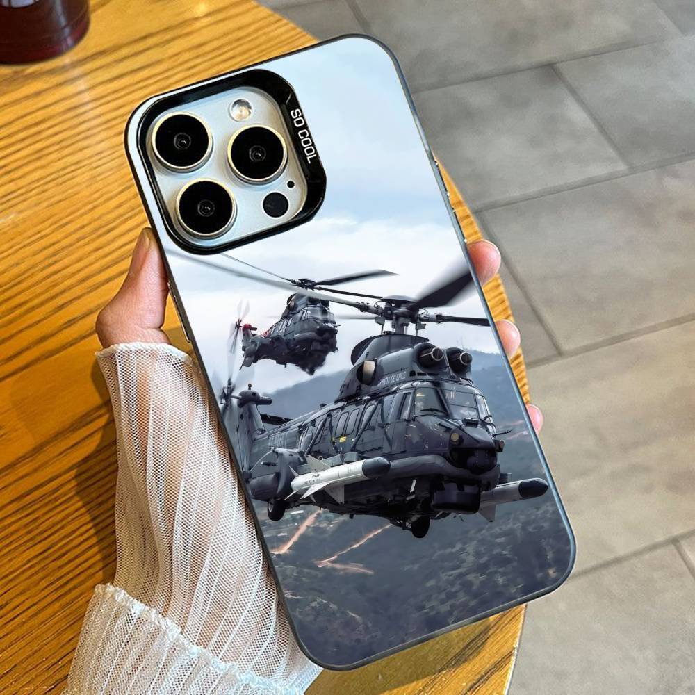 Чехол для телефона Apache AH-64 Helicopter Gunships для iPhone 16 17 15 14 12 13 Pro Max Черный цвет Ударопрочный чехол