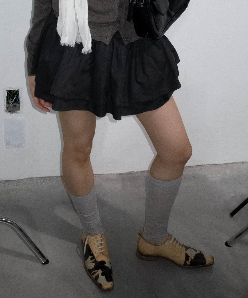 Шорты с воланами Chix, многоярусные, угольные