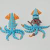 1/2 шт. 3D-печатная фигурка кальмара, подвижные суставы, имитация осьминога, снятие стресса, шарнирная морская фигурка, игрушка-фиджет, настольное украшение