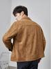 Men's British Style Suede Velvet Jacket, Autumn/Winter, Light Luxury Casual Business, High-End Feel, Windproof Lapel Coach Top