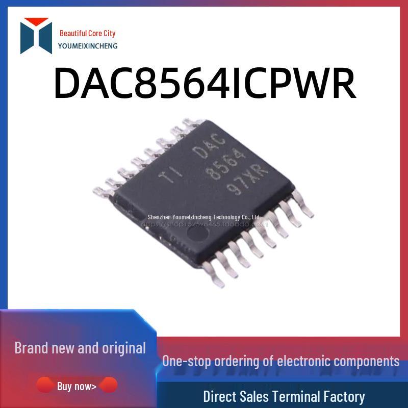 DAC8564ICPWR Digital-to-Analog Converter Chip, TSSOP-16 Package, TI Electronic Components.