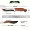 Outdoor Portable Knife, Stainless Steel Shadow Wood, High Hardness Small Straight Knife, Multifunctional Fruit Knife, Hand Handle Meat Knife