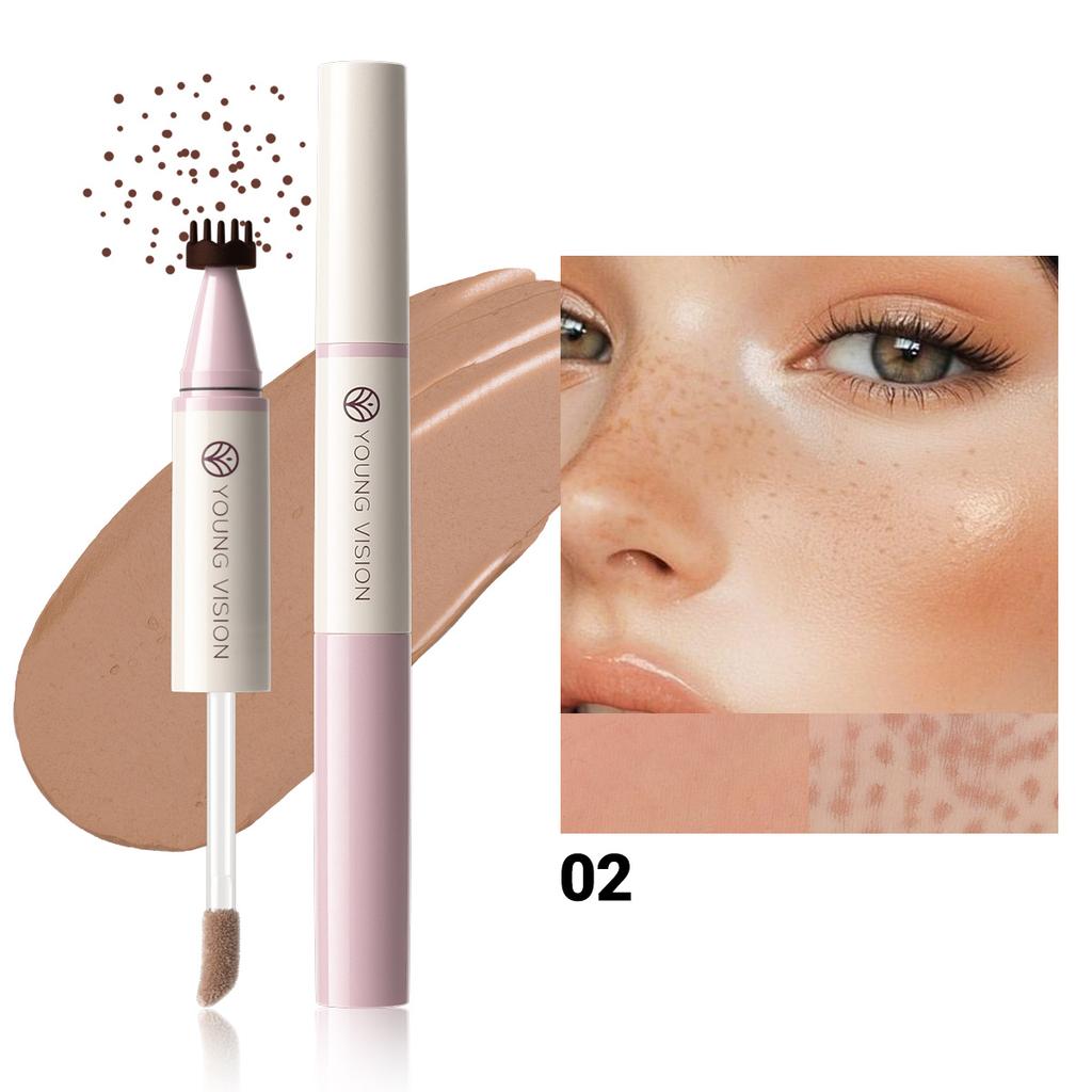 YOUNG VISION Водостойкий и потостойкий карандаш для румян и веснушек 4-в-1 с 4 оттенками