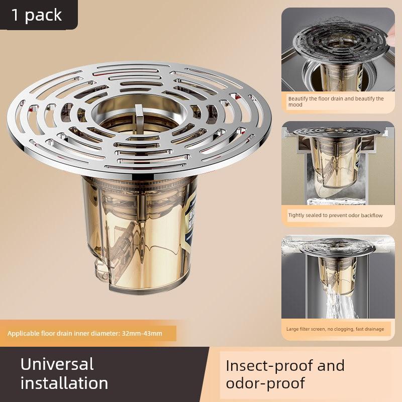 Anti-Odor Floor Drain Core for Bathroom, Universal Toilet Drain Filter Cover, Anti-Insect and Anti-Clogging Device
