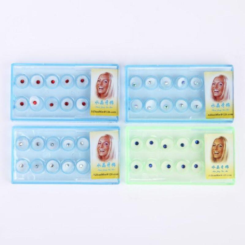 10Pcs/Box Acrylic Diamond Teeth Jewelry Tooth Decoration Denture Teeth Crystal Ornament AVE
