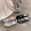 Cowhide Version of Korean Blogger Cross-band Functional Style Ballet Mary Jane Shoes Casual Sports Shoes Women's Breathable German Training Shoes