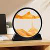 3D Moving Sand Art Picture Round Glass Deep Sea Sandscape Hourglass Quicksand Craft Flowing Painting Office Home Decor Gift 7in