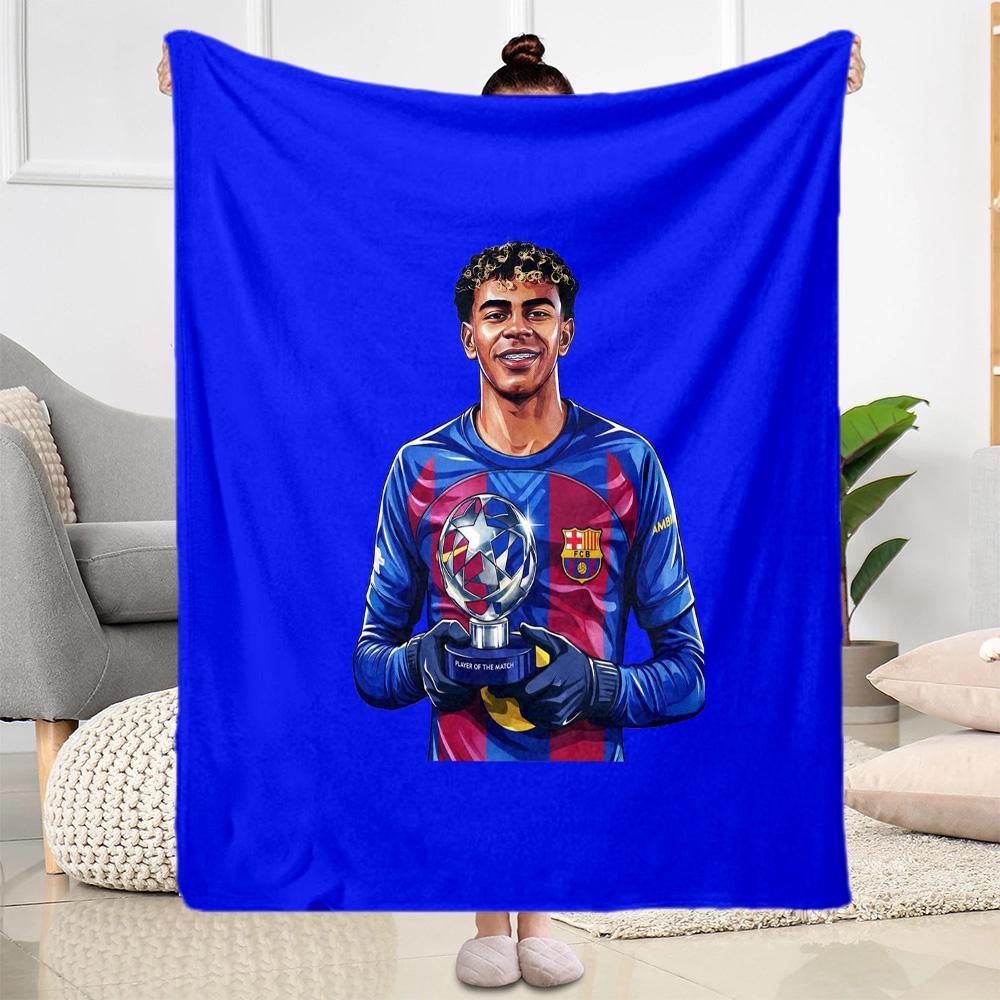 Lamine Yamal's Spain's Yamal Celebrates Victory Blanket Durable Comfort Suitable for Livingroom Chair Bed All-Season Use Digital Print Gifts For Famil