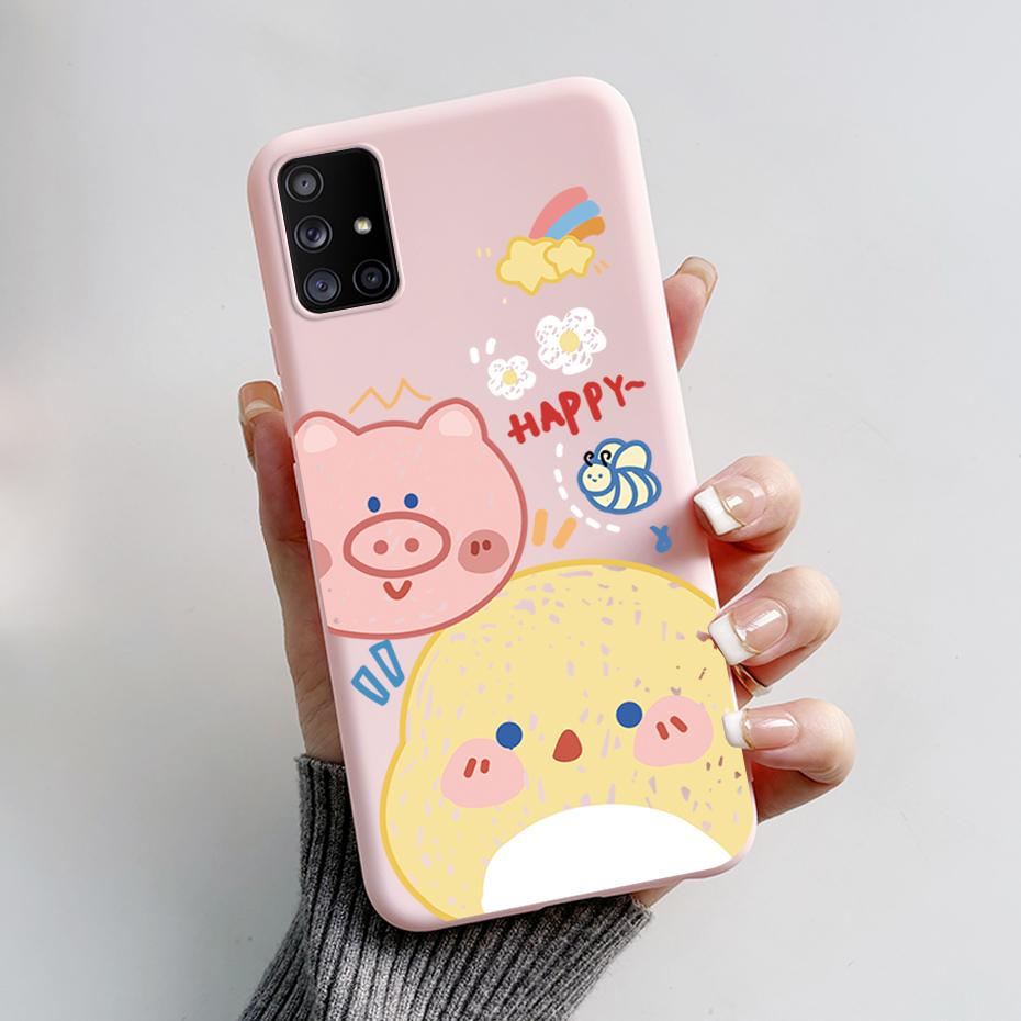 For Samsung Galaxy A51 A71 5G Case SM-A516F SM-A716F Soft Slim Cute Cartoon Frog Back Cover Fundas Bumper For Samsung A 51 Coque