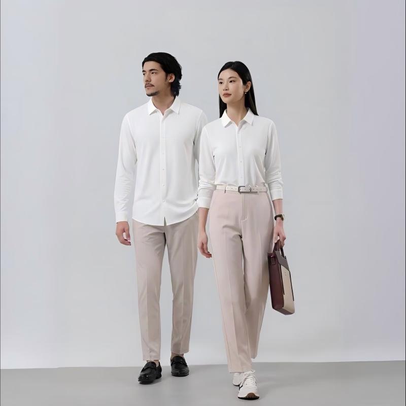 Qiaogrui Unisex Warm Quick-Dry Anti-Bacterial Long-Sleeve Polo Shirt