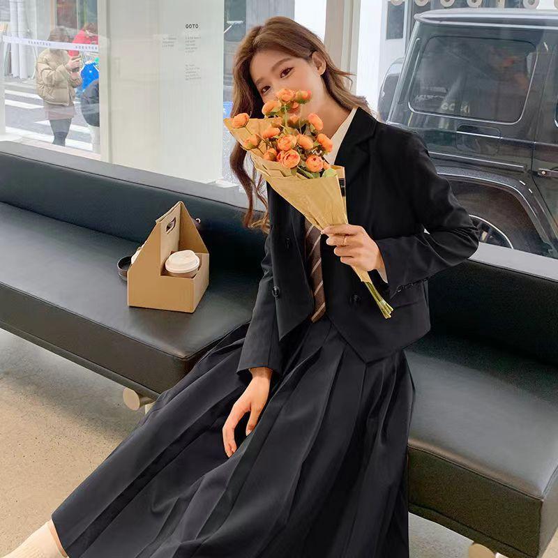 Изысканный женственный костюм для офиса, женский деловой пиджак с юбкой