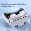 Face Cover Pad Facial Interface for Meta Quest 3S Soft Face Cushion Pad Air Circulation Breathable Face Cover with Cooling Fan
