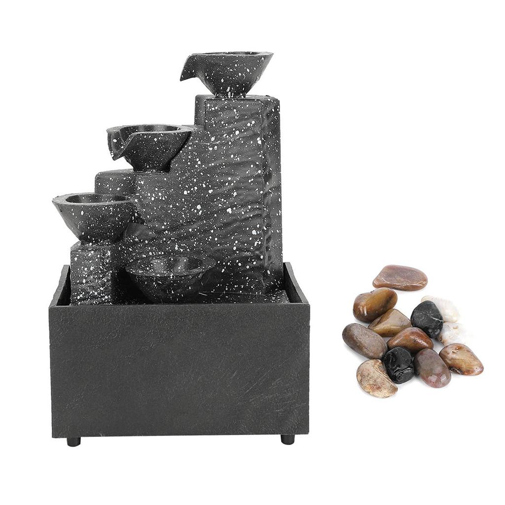 Desktop USB Water Fountain Ornament Crafts for Indoor Home Office Table Decoration