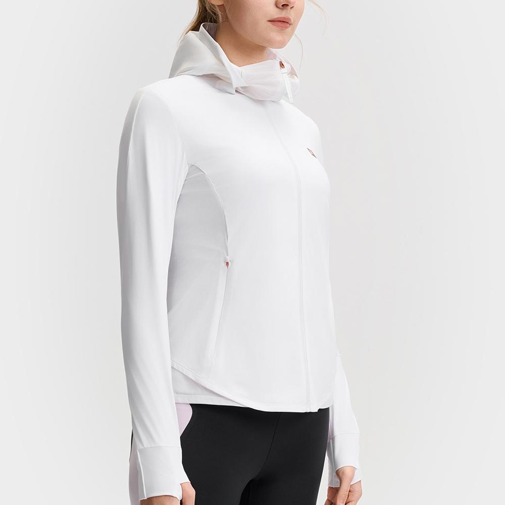 Fila Серия Фитнес Vitality Girl Модная Универсальная Приятная к коже Защита от УФ-лучей Солнцезащитная одежда Женская одежда Нефритово-белый A11W521505F-WT