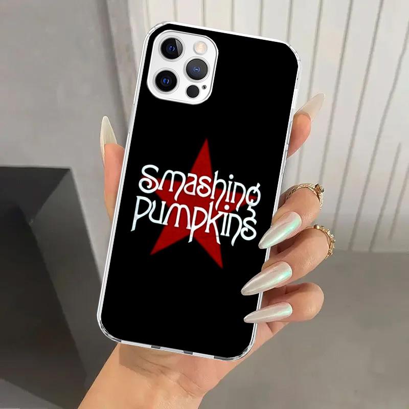 Крутой чехол для телефона The Smashing Pumpkins для Iphone 17 Air 16 15 Plus 14 13 Mini 12 11 Pro Max 16E 7 8 SE 2020 Мягкий Funda Принт Она