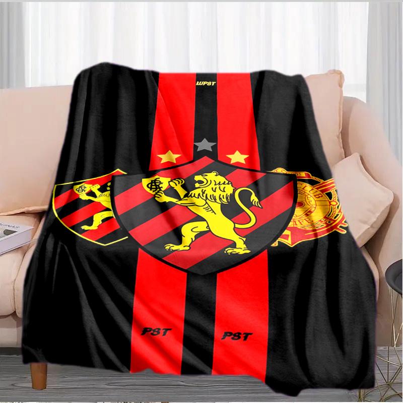 Sport Club Football Crest Printed Throws Blanket Soft Flannel Blankets for Couch Bed Gifts for Men Women Picnic blanket Christmas gifts