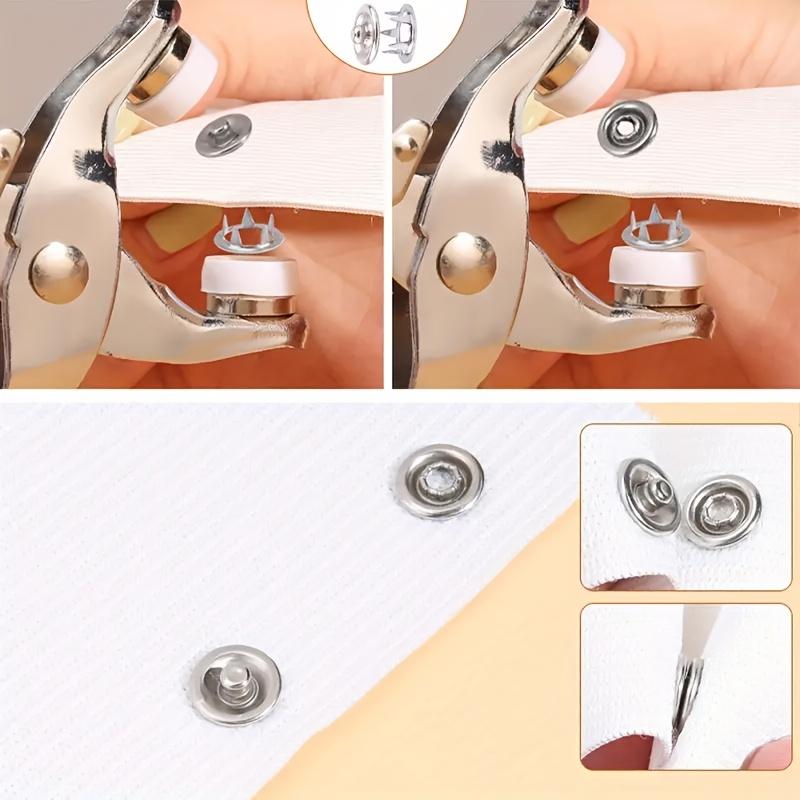 200pcs Metal Sewing Buttons and 1pc Snap Fastener Pliers Set - Easy DIY Clothes Buckle Installation