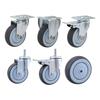 304 Stainless Steel Casters Wheels, 3 / 4/ 5 Inch ,Soft Rubber Tread, No Rust,Medical Food Factory Silent Flat Push
