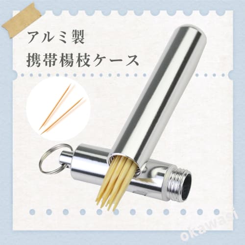 OKAWASI Toothpick Holder, Set of 2, Toothpick Case, Toothpick Box, Portable Toothpick Organizer, Cotton Swab Case, Needle Storage Case, Lightweight, C