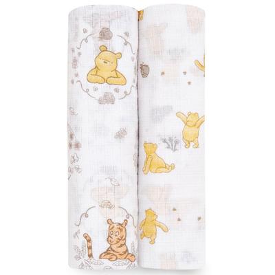 Aden anais essentials Disney марлевая детская пеленка оригинальный продукт набор из 2 пеленок winnie friends муслин подарок для ребенка 112 x 112 см пеленка для новорожденного
