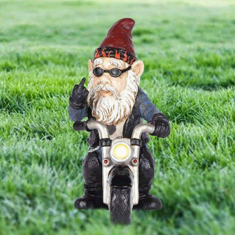Garden Gnomes Novelty Statues Motorcycle Dwarf  Ornaments Outdoor Naughty Decor