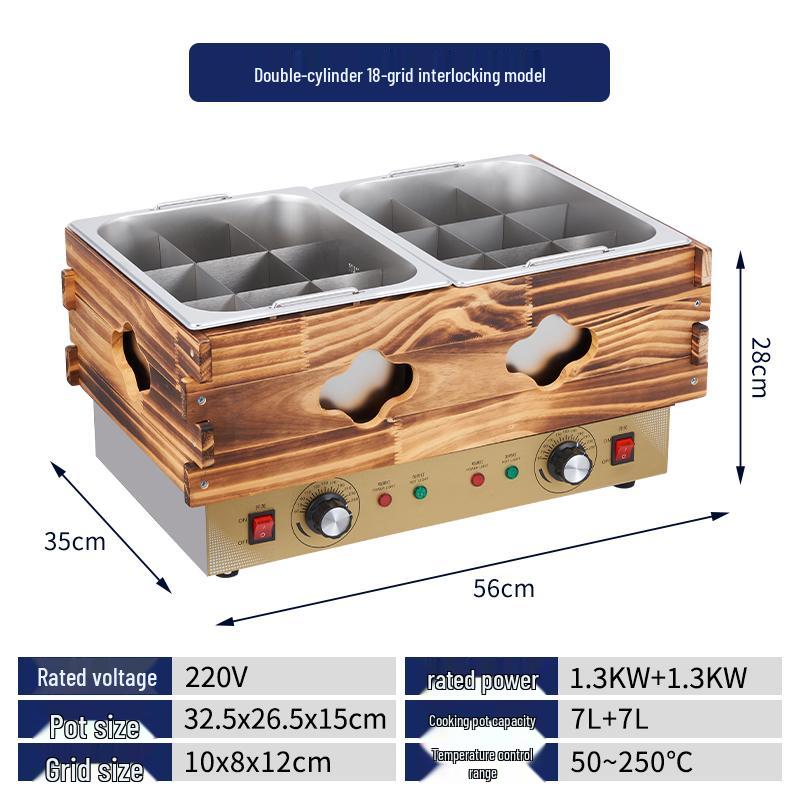 Dust Cover for Oden Machine Commercial Nine-Grid Mala Tang Skewers Hot Pot Stall