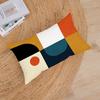 Flannel Rectangle Bedside Throw Pillow Case, Creative Bright Color Geometric Abstraction Pattern, Soft Home Car Cushion Cover 30x50cm